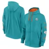 Nike Cotton Full-Zip Fleece Hoodie - NFL Miami Dolphins Turbo Green/Brilliant Orange M