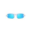 OAKLEY YOUTH FLAK XXS FRAME-POLISHED WHITE LENS-PRIZM SAPPHIRE