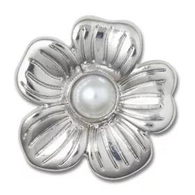 Crocs Ezüst virág Jibbitz