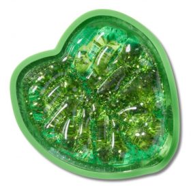 Crocs Csillámos monstera levél Jibbitz