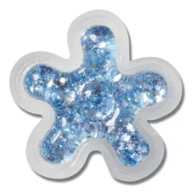 Crocs Kék csillámos virág Jibbitz