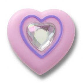 Crocs Rózsaszín szív kővel Jibbitz