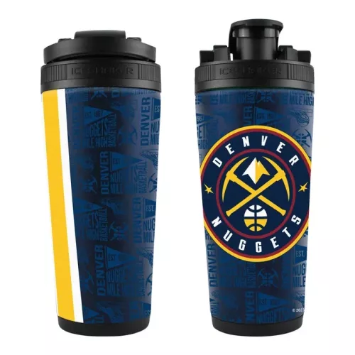 WinCraft NBA Denver Nuggets 770ml 4D Stainless Steel Ice Shaker Team Color