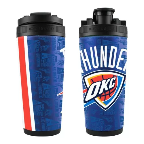 WinCraft NBA Oklahoma City Thunder 770ml 4D Stainless Steel Ice Shaker Team Color