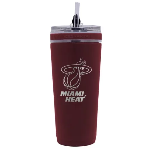 WinCraft NBA Miami Heat 770ml 4D Stainless Steel Ice Shaker Team Color ONE