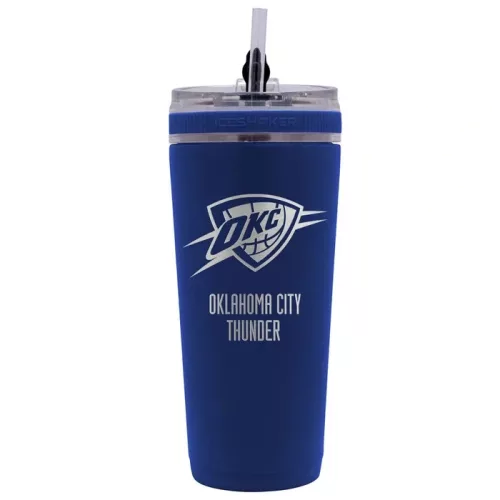 WinCraft NBA Oklahoma City Thunder 770ml 4D Stainless Steel Ice Shaker Team Color