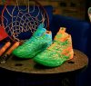 Puma MB.04 Lamelo Ball TMNT L&M Fluro Green Pes-PUMA Green-Bright Aqua-Orange Glow