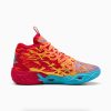 Puma MB.04 Lamelo Ball Phoenix Red-Orange Glow-Fluro Orange Pes-Purple Glimmer 43