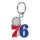 WinCraft - NBA Cloisonne Key Ring Carded - Philadelphia 76ers MC