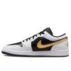 Air Jordan 1 Low White/Metallic Gold-Black 45
