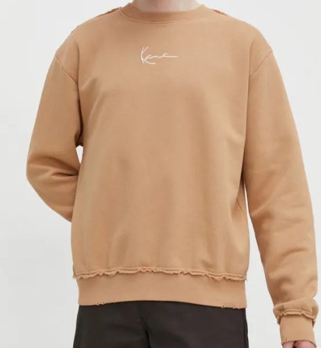 KARL KANI SMALL SIGNATURE DISTRESSED OS CREW SAND XL