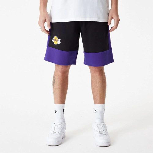 NEW ERA NBA COLOUR BLOCK SHORT LOS ANGELES LAKERS BLACK