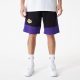 NEW ERA NBA COLOUR BLOCK SHORT LOS ANGELES LAKERS BLACK