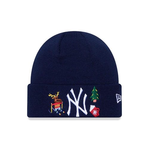 NEW ERA INF FESTIVE CUFF KNIT NEW YORK YANKEES BLUE ONE
