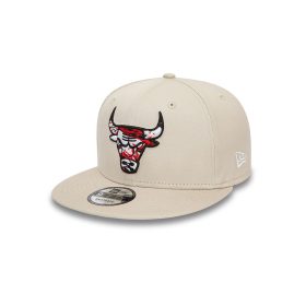   New Era Chicago Bulls Nba Seasonal Infill Stone 9Fifty Snapback Cap Light Brown