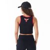 New Era NBA Team Wordmark Chicago Bulls Womens Crop Tank Top Black M