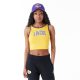 New Era NBA Team Wordmark Los Angeles Lakers Womens Crop Tank Top Yellow M