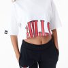 New Era NBA Team Wordmark Chicago Bulls Crop T-Shirt White S