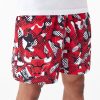 New Era NBA Team All Over Print Chicago Bulls Shorts Red