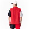 New Era NBA Half Pinstripe Chicago Bulls Oversized T-Shirt Red L