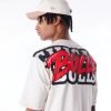 New Era NBA Chicago Bulls Wordmark Stone Oversized T-Shirt Beige S