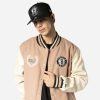 New Era NBA Brooklyn Nets Varsity College Jacket Beige M
