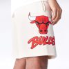 New Era NBA Chicago Bulls Bubble Script Shorts Light Beige