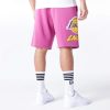 New Era NBA Los Angeles Lakers Bubble Script Shorts Purple S