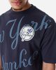 New Era MLB New York Yankees Script Graphic Oversized Tee Navy XL