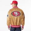 New Era NFL San Francisco 49Ers Satin Bomber Jacket Bronze / Scarlet M