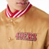 New Era NFL San Francisco 49Ers Satin Bomber Jacket Bronze / Scarlet M