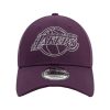 New Era 940 NBA Metallic Outline 9FORTY Los Angeles Lakers Cap Purple ONE