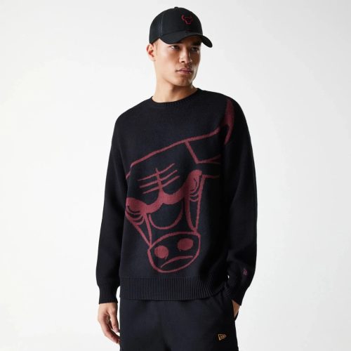 New Era NBA Chicago Bulls Knit Oversized Knit Sweater Black L