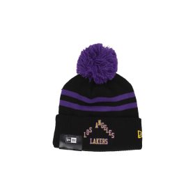   New Era Pom Pom Hat NBA Ce Knit Los Angeles Lakers Original Team Colors Black