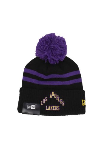 New Era Pom Pom Hat NBA Ce Knit Los Angeles Lakers Original Team Colors Black