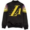 New Era Los Angeles Lakers 2025/26 City Edition Full Snap Satin Jacket Black XL