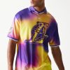 New Era NBA Los Angeles Lakers All Over Print T-Shirts Purple L