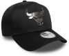 New Era 9FORTY Aframe NBA Metallic Chicago Bulls Cap Black