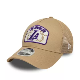   New Era NBA Los Angeles Lakers 9FORTY M-Crown A-Frame Trucker Adjustable Cap Beige