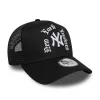 New Era 9FORTY Wordmark Trucker New York Yankees Cap Black