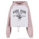 Karl Kani Woven Signature Street Academy Crop Raglan Hoodie White/Rose M