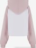 Karl Kani Woven Signature Street Academy Crop Raglan Hoodie White/Rose S