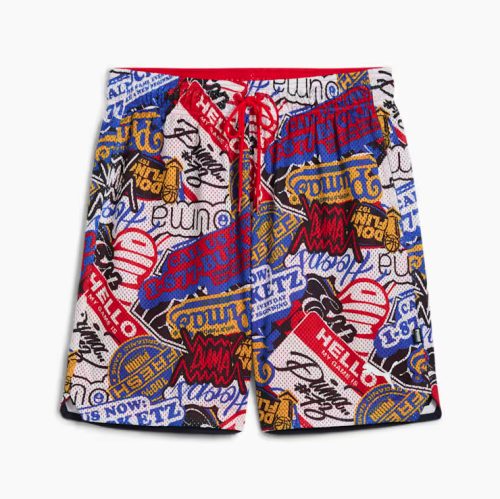 Puma HooperHotline AOP 7" Shorts For All Time Red-AOP S