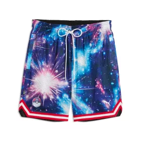 PUMA x POKÉMON Mewtwo Relaxed Basketball Shorts Black-AOP