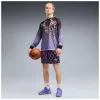 Puma Melo Asteriks Printed Mesh 7" Basketball Shorts Purple