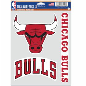 WinCraft - NBA Multi Use 3 Fan Pack Decal Chicago Bulls MC