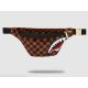 Sprayground Fur Sharks In Paris Savvy Crossbody Brown One