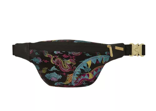 Sprayground Embroidered Dragons Savvy Crossbody Multicolor