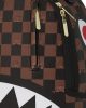 Sprayground Peeking Character Check Backpack Brown One