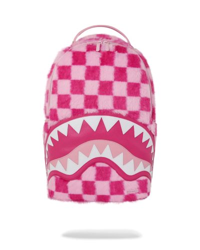 Sprayground Pink Fur Check Backpack Pink ONE